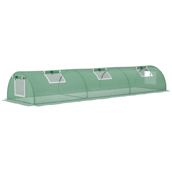 prezzo Serra Piccola 300x80x45 cm con 5 Finestrelle e Griglia Centrale in Acciaio PE e PP Verde