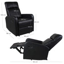 Poltrona Relax Manuale Reclinabile in Similpelle Vandi Grigia