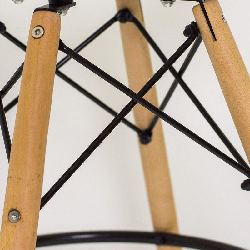 Set 2 Sgabelli da Cucina 43x42x77 cm Gambe in Legno Alfred Neri