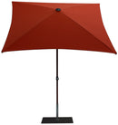 Ombrellone da Giardino 2x2 m Palo Ø38 mm in Alluminio Effetto Legno Tessuto Olefin Trend Wood Terracotta