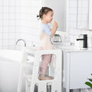 Scaletta per Bambini 3 Livelli 47x47x90 cm in HDPE Bianco