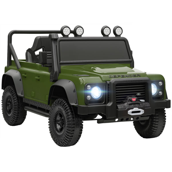 acquista Macchina Elettrica per Bambini Licenza Ufficiale Land Rover Defender 12V con Telecomando Verde