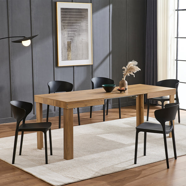 sconto Tavolo da Pranzo Allungabile 120-200x80x76 cm in Legno Quercia