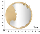 Specchio Glam Lady Luxy Ø80x2,5 Misura Specchio Ø72 cm in Ferro Oro