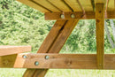 Tavolo con Panche da Campeggio 177x154x74 cm in Legno