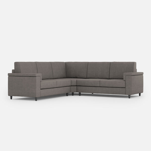 acquista Divano Angolare 5 Posti 246x246x85 cm Marrak in Tessuto Grigio