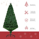 Albero di Natale Artificiale 120 cm Foltissimo in Fibra Ottica con Supporto in PVC 