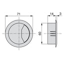 Set di 20 Passacavi da Incasso Ø6 cm in Plastica Emuca Bianchi