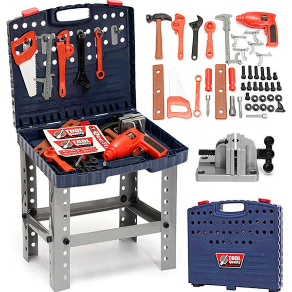 prezzo Banco Da Lavoro Per Bambini 69 Pz Valigetta Richiudibile Con Trapano Giocattolo