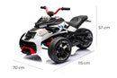 Mini Quad Elettrico per Bambini 3 Ruote 12V ATV 3.0 Bianco
