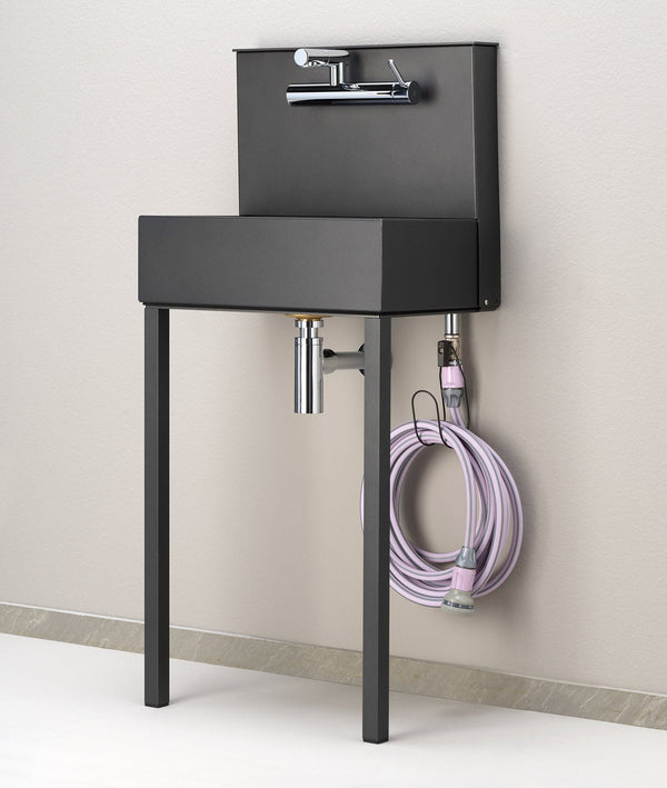 Lavandino a Parete da Giardino con Miscelatore e Doppio Rubinetto Belfer 42/PRLM Antracite prezzo