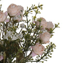 Set 3 Bouquet Artificiali Mini Rose Boccio 34 cm 