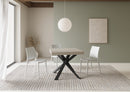  Tavolo Allungabile 90-194x90x76 cm Clerk Cashmere Gambe Antracite