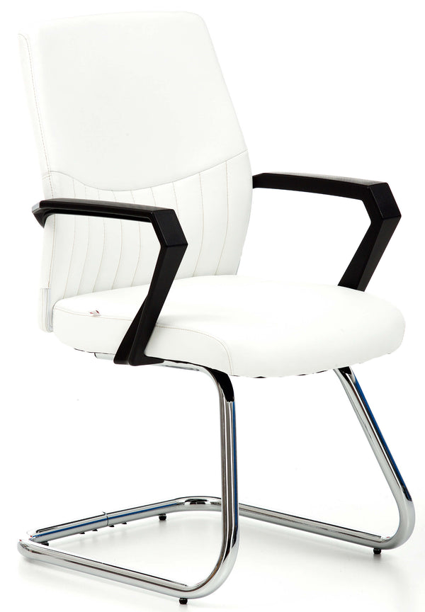 Bürostuhl für Besucher aus weißem Sake-Kunstleder acquista