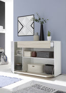Mobile Buffet in Melaminico 130x41x82cm TFT Nico Bianco Rovere