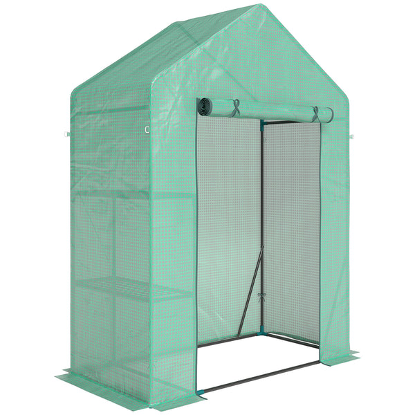 Serra da Giardino 143 x 73 x 195 cm con Scaffale a 2 Ripiani, Verde online