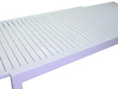 Tavolo da Giardino Allungabile 135/270x90x75 cm in Alluminio Cleveland Bianco