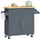 Carrello da Cucina con Cassetto, Portaspezie e Armadietto 109x40x89 cm Grigio e Color Legno