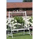Dondolo da Giardino in Metallo 146x95x207cm Viareggio Bianco