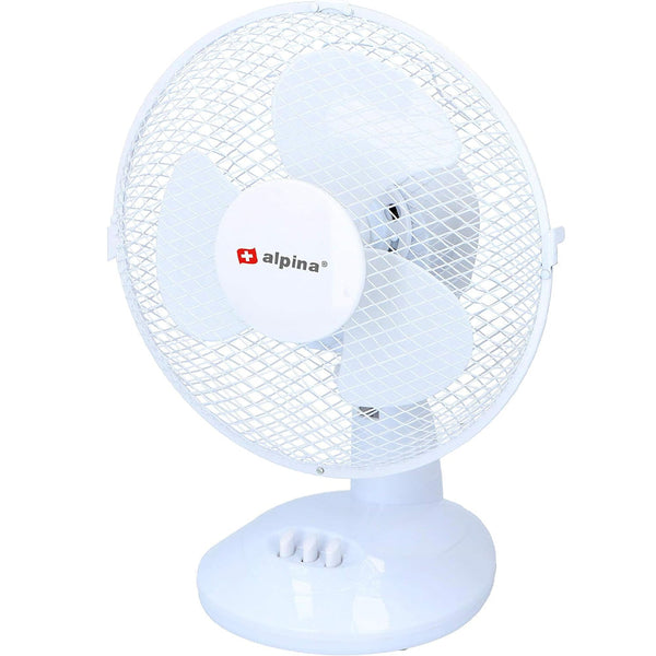 online Ventilatore da Tavolo Pale 23 cm Salvaspazio 20 W 2 Velocità e Funzione Girevole Alpina