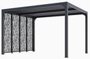 Pergola da Giardino 3,6x3 m in Alluminio con 4 Pannelli Moucharabieh Grigio Antracite