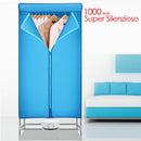 Asciugabiancheria Elettrico ad Armadio 1200W Asciugatrice Stendino ad Aria Azzurro      