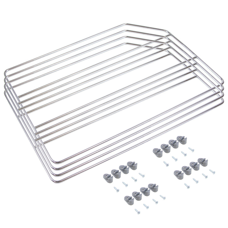 Kit 4 Separatori per Armadi e Pensili da Cucina 50x31 cm in Acciaio Emuca Cromato