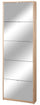 Schuhschrank 5 Türen mit Spiegel 63x190x18 cm Eiche natur