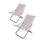 Set 2 Spiaggine Sdraio mare Pieghevoli 69x56xH,83 cm Milly Bianco
