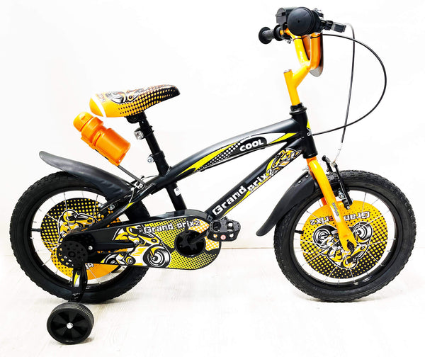 16" Kinderfahrrad 2 Bremsen mit Wasserflasche und schwarzem Frontschild prezzo