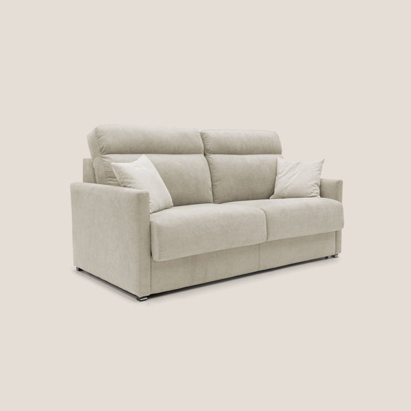 Divano Letto 2 Posti 156x102x97 cm in Tessuto Beige sconto
