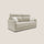 Divano Letto 3 Posti 196x102x97 cm in Tessuto Panna