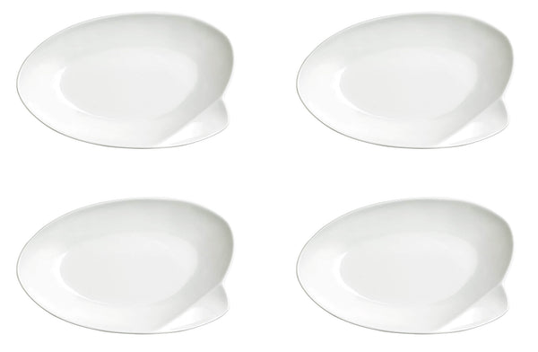 Set 4 Suppenteller 32x20,5x5 cm in Allluminic Porzellan Kaleidos Aluxina Bianchi acquista