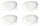 Set 4 Suppenteller 32x20,5x5 cm in Allluminic Porzellan Kaleidos Aluxina Bianchi
