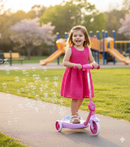 Monopattino Elettrico a Batteria 3 Ruote per Bambini Sparabolle con Licenza Disney Princess