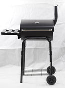 Barbecue a Carbone  con Affumicatore 84x48x116 cm in Acciaio con Ruote Saturnino