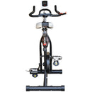 Cyclette Allenamento Aerobico da Casa Professionale in Acciaio Nero 