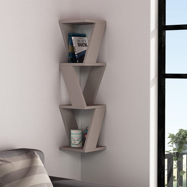 acquista Libreria angolare 22x22x85 cm pensile Zena tortora