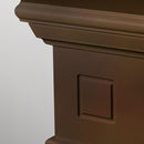 Camino Elettrico da Terra 110x36x100 cm Cambridge In Legno Noce      