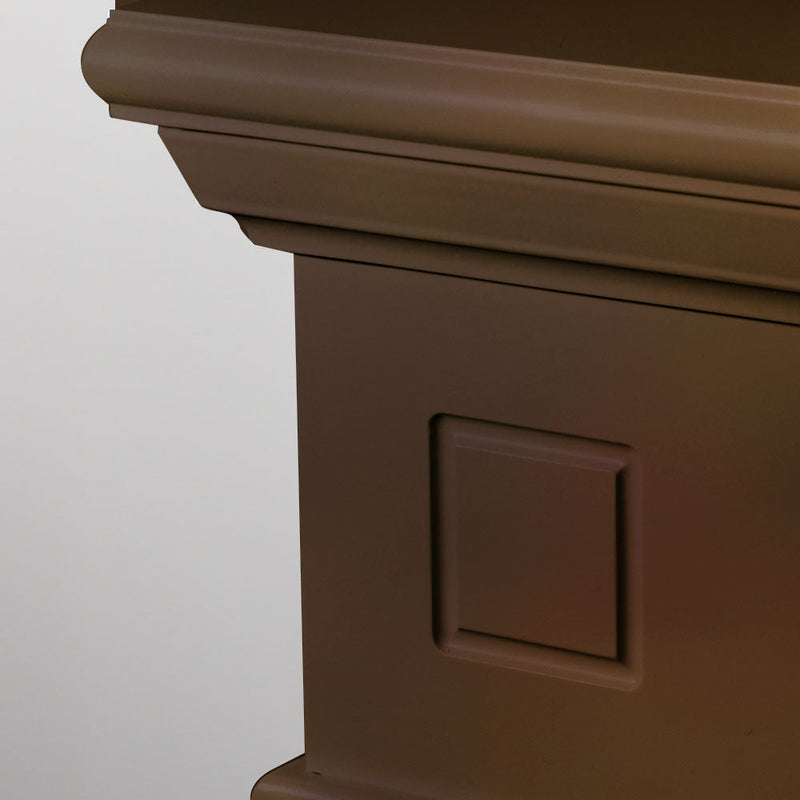 Camino Elettrico da Terra 110x36x100 cm Cambridge In Legno Noce      