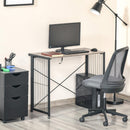 Scrivania Pieghevole 90x45x74 cm in Legno e Metallo Marrone