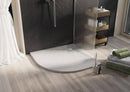 Piatto Doccia Semicircolare 90x90 cm in Acrilico Fosterberg Azalea 4 Antracite