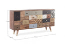 Credenza 2 Ante 150x40x78h cm 4 Cassetti Dhaval