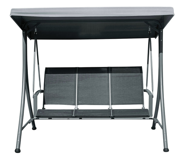 Dondolo da Giardino 200x175x125 cm in Ferro e Textilene Nero online
