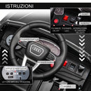 Macchina Elettrica per Bambini 3-5 Anni 6V Audi RS Q8 Autentica 1,5-3km/h con Telecomando e Musica Nero      
