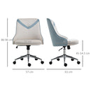 Sedia Poltrona Operativa da Ufficio in Tessuto  Beige