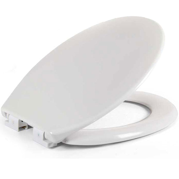 acquista Copriwater Universale Copri WC Coprivaso Chiusura Lenta Sedile Bianco 37x44 cm