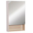 Specchio Armadietto da Bagno Pensile Ripiano in Legno 50x80x13,5 cm 