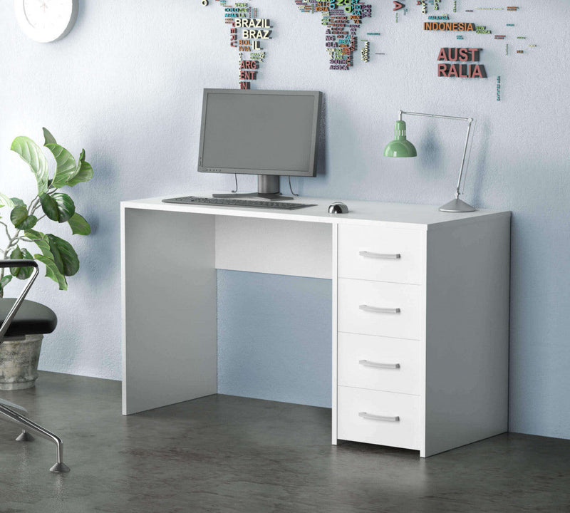Scrivania Porta Pc Topaz Bianco 120x50x74 h cm in Truciolare bilaminato Bianco
