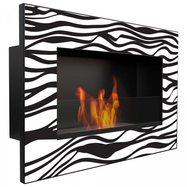 Bioethanol Wandkamin 60x40 cm Flig Huston Zebra online